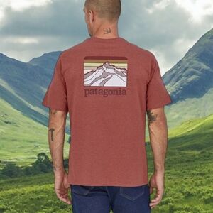 2 For $10 - Patagonia Mountain Logo Pocket Responsibili-tee Mauve XS